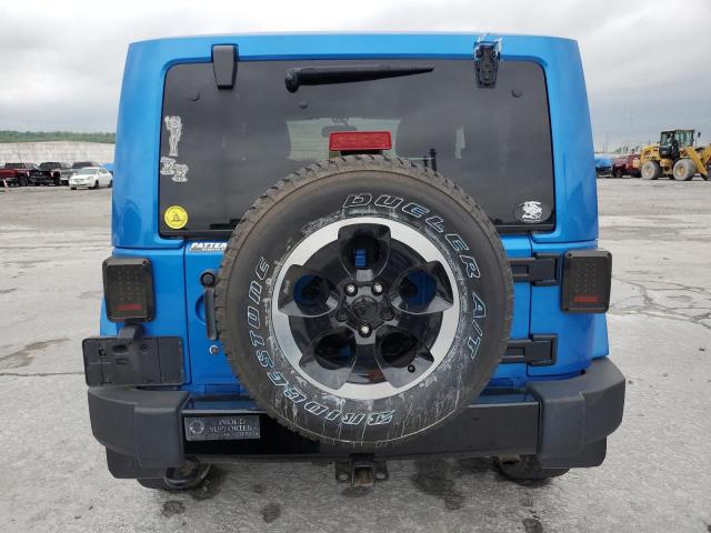 1C4AJWBG2EL239151 - 2014 JEEP WRANGLER SAHARA BLUE photo 6