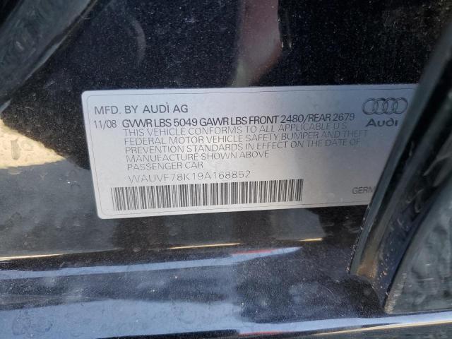 WAUVF78K19A168852 - 2009 AUDI A4 2.0T AVANT QUATTRO BLACK photo 12