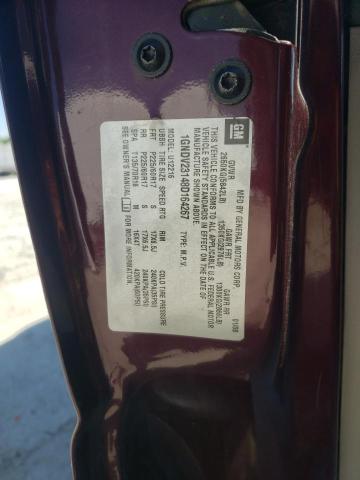 1GNDV23148D164267 - 2008 CHEVROLET UPLANDER LS 勃艮第红 照片 14