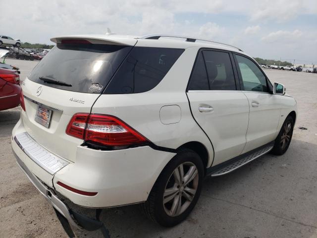 4JGDA5HB5CA084666 - 2012 MERCEDES-BENZ ML 350 4MATIC WHITE photo 3
