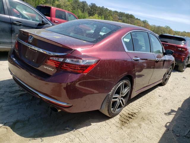 1HGCR2F59HA143618 - 2017 HONDA ACCORD SPORT BURGUNDY photo 3