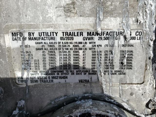 1UYVS2366M6216404 - 2021 UTILIMASTER TRAILER თეთრი ფოტო 10
