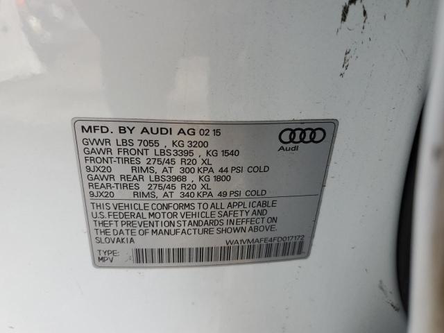 WA1VMAFE4FD017172 - 2015 AUDI Q7 TDI PRESTIGE 白色 照片 13
