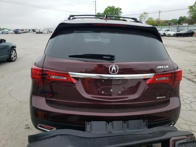 5FRYD4H83EB028228 - 2014 ACURA MDX ADVANCE RED photo 6