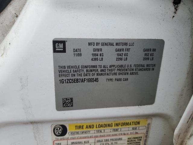 1G1ZC5EB7AF166545 - 2010 CHEVROLET MALIBU 1LT 白色 照片 12