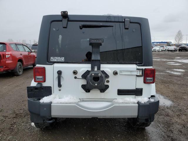 1C4BJWEG0DL603646 - 2013 JEEP WRANGLER U SAHARA WHITE photo 6