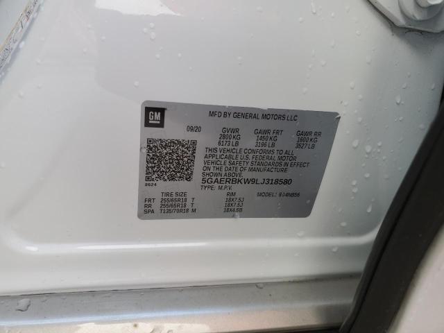5GAERBKW9LJ318580 - 2020 BUICK ENCLAVE ESSENCE 白色 照片 13