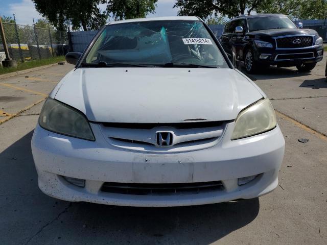 2HGES16674H519776 - 2004 HONDA CIVIC LX WHITE photo 5