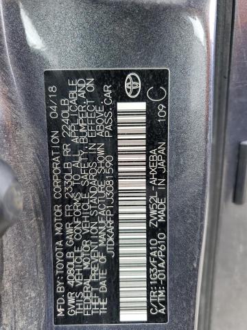 JTDKARFP1J3081590 - 2018 TOYOTA PRIUS PRIM 灰色 照片 12