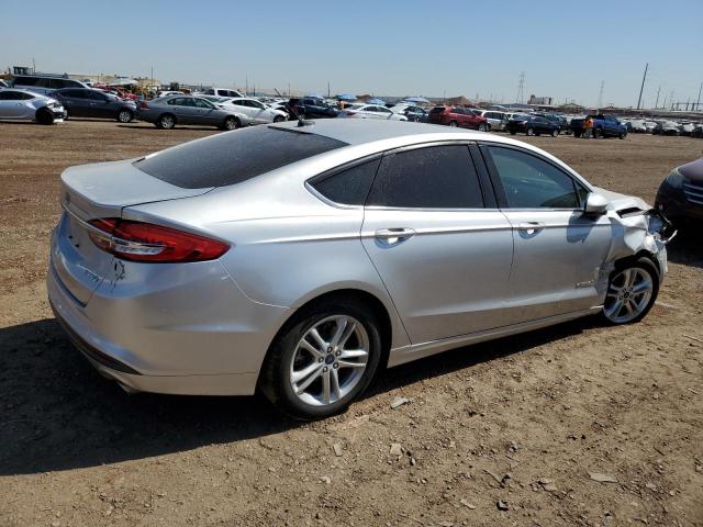 3FA6P0LU3JR103330 - 2018 FORD FUSION SE HYBRID SILVER photo 3