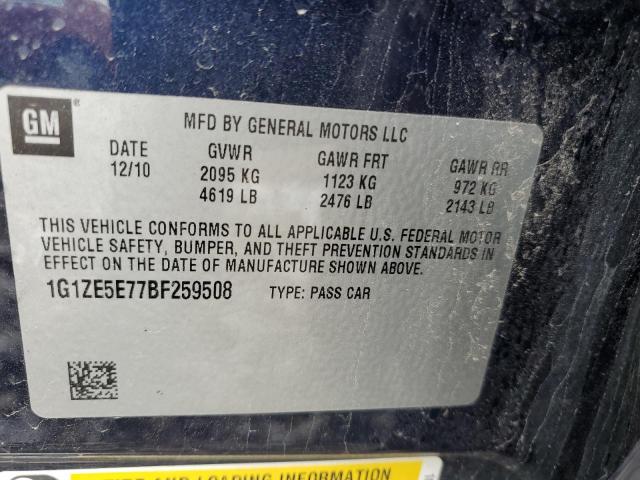 1G1ZE5E77BF259508 - 2011 CHEVROLET MALIBU LTZ ლურჯი ფოტო 13