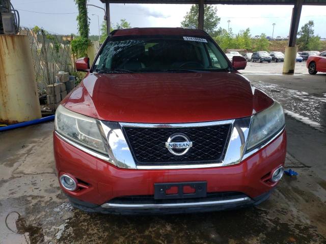 5N1AR2MM1FC626288 - 2015 NISSAN PATHFINDER S 勃艮第红 照片 5