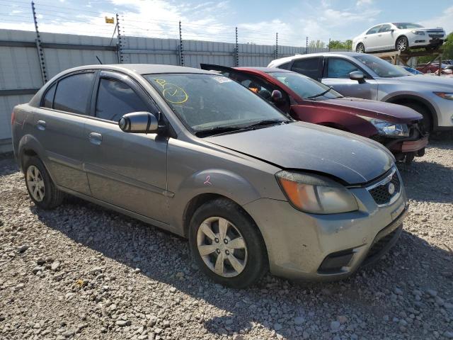 KNADH4A3XA6634891 - 2010 KIA RIO LX GRAY photo 4