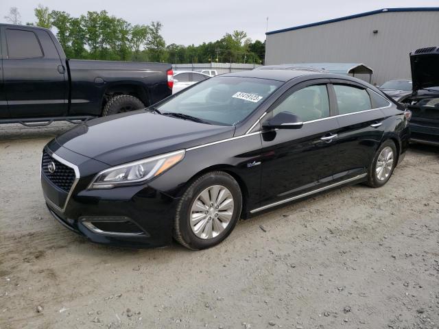 KMHE24L11GA012752 - 2016 HYUNDAI SONATA HYBRID BLACK photo 1