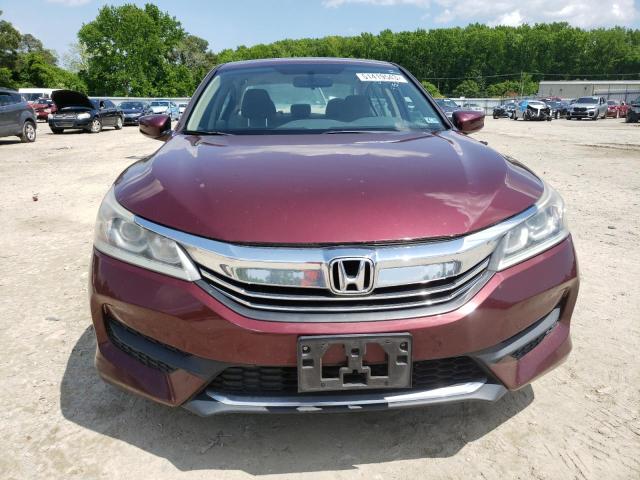 1HGCR2F33GA060232 - 2016 HONDA ACCORD LX BURGUNDY photo 5