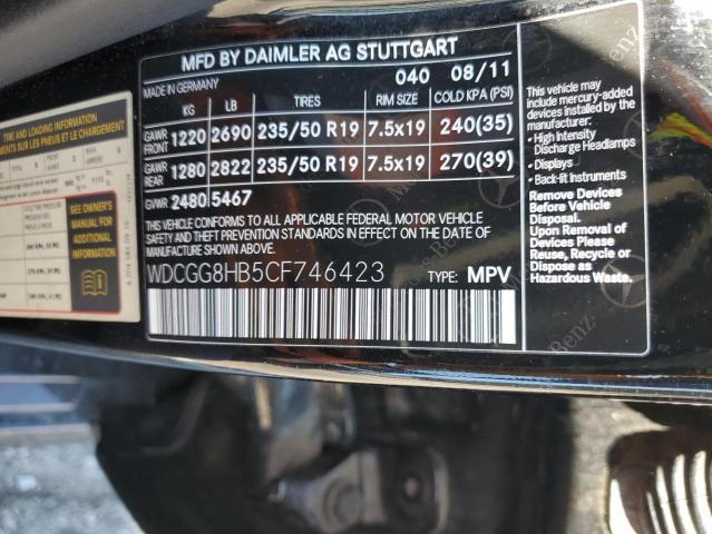 WDCGG8HB5CF746423 - 2012 MERCEDES-BENZ GLK 350 4MATIC BLACK photo 13