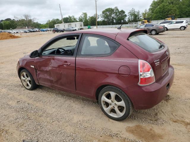 KMHCN36C47U049430 - 2007 HYUNDAI ACCENT SE BURGUNDY photo 2