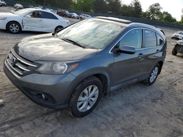 5J6RM3H7XCL011079 - 2012 HONDA CR-V EXL GRAY photo 1