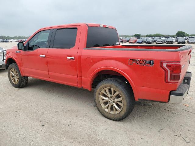 1FTEW1EF4HKD31400 - 2017 FORD F150 SUPERCREW RED photo 2