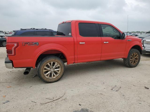 1FTEW1EF4HKD31400 - 2017 FORD F150 SUPERCREW RED photo 3
