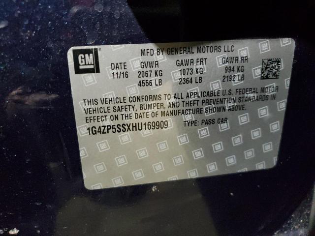 1G4ZP5SSXHU169909 - 2017 BUICK LACROSSE ESSENCE Mavi foto 12