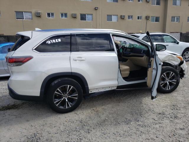 5TDKKRFH5GS505334 - 2016 TOYOTA HIGHLANDER XLE WHITE photo 3