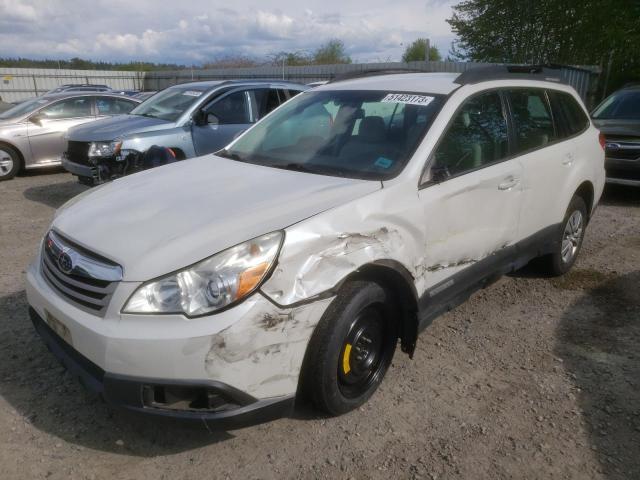 4S4BRBAC7A3311116 - 2010 SUBARU OUTBACK 2.5I WHITE photo 1