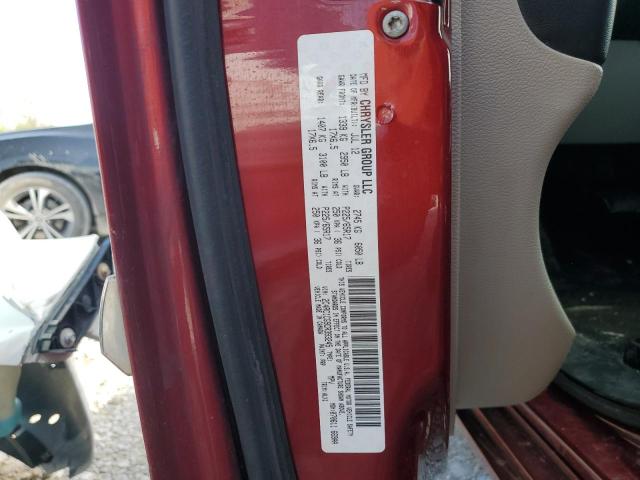 2C4RC1CG9CR393245 - 2012 CHRYSLER TOWN & COU TOURING L MAROON photo 13