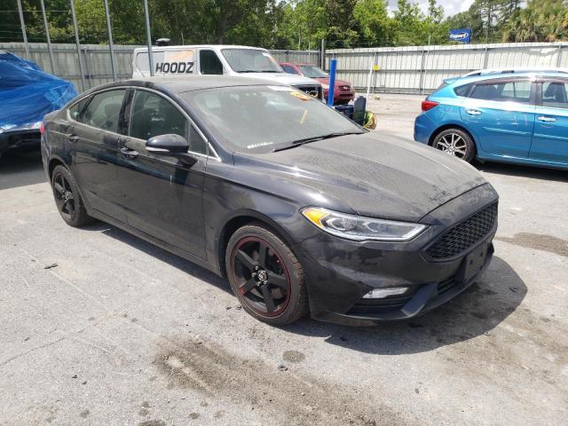 3FA6P0VP0HR352671 - 2017 FORD FUSION SPORT BLACK photo 4