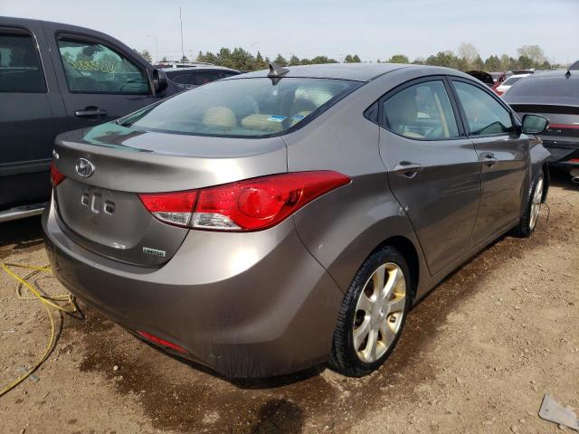 5NPDH4AEXCH111691 - 2012 HYUNDAI ELANTRA GLS TAN photo 3