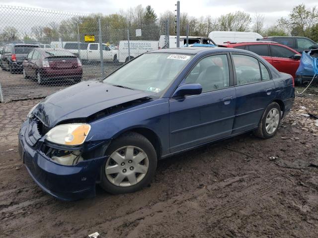 2HGES26721H572931 - 2001 HONDA CIVIC EX BLUE photo 1