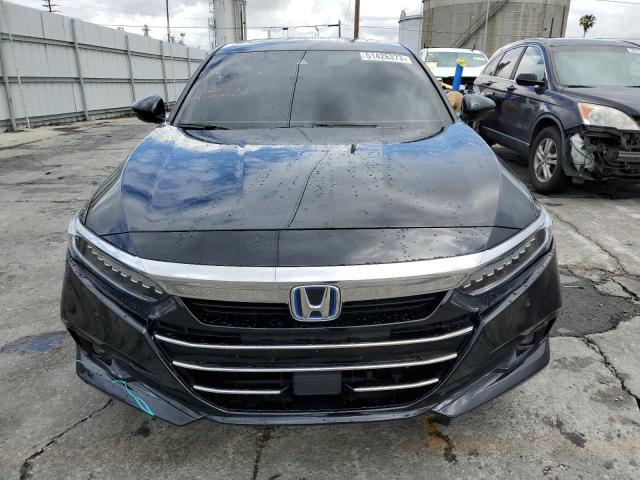 1HGCV3F51MA005339 - 2021 HONDA ACCORD HYBRID EXL BLACK photo 5