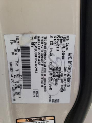 5LMEU88H85ZJ02953 - 2005 LINCOLN AVIATOR კრემისფერი ფოტო 13