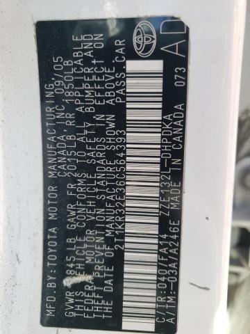 2T1KR32E36C564393 - 2006 TOYOTA COROLLA MA XR WHITE photo 12