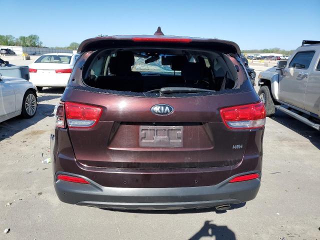 5XYPGDA56GG073308 - 2016 KIA SORENTO LX MAROON photo 6