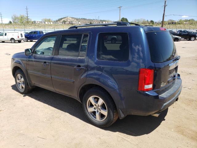 5FNYF4H56BB072236 - 2011 HONDA PILOT EXL BLUE photo 2