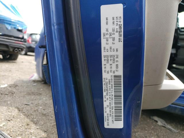 2D8HN54P38R778501 - 2008 DODGE GRAND CARA SXT BLUE photo 13