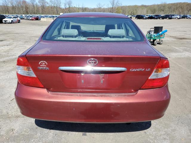 4T1BE32K53U182734 - 2003 TOYOTA CAMRY LE BURGUNDY photo 6