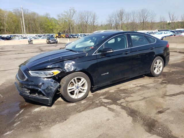 3FA6P0LU4JR157901 - 2018 FORD FUSION SE HYBRID BLACK photo 1