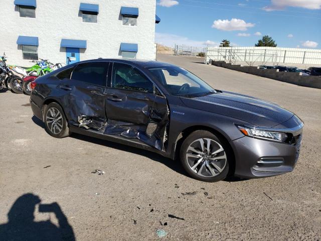 1HGCV3F14KA002851 - 2019 HONDA ACCORD HYBRID GRAY photo 4