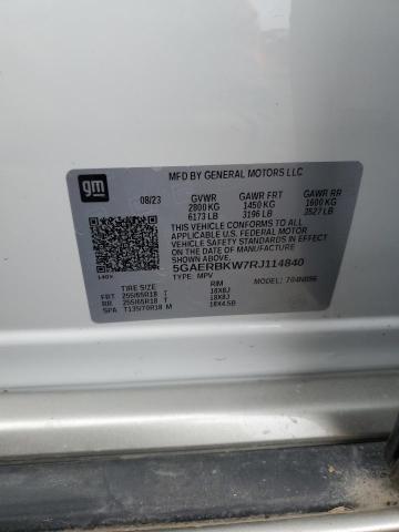 5GAERBKW7RJ114840 - 2024 BUICK ENCLAVE ESSENCE თეთრი ფოტო 14