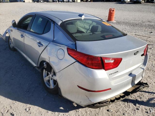 5XXGM4A76FG501360 - 2015 KIA OPTIMA LX SILVER photo 3