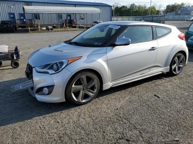 KMHTC6AEXDU110761 - 2013 HYUNDAI VELOSTER TURBO SILVER photo 1