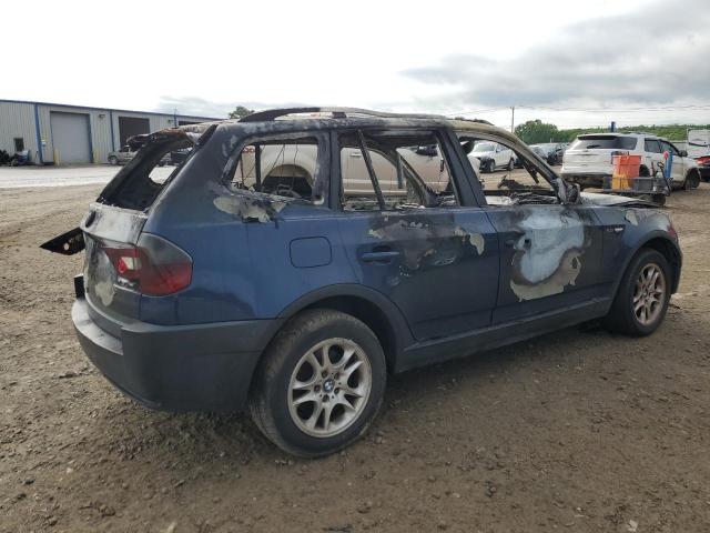 WBXPA73424WB22841 - 2004 BMW X3 2.5I BLUE photo 3