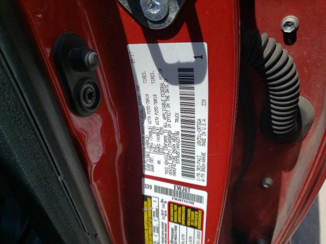 5TFRW5F14HX225706 - 2017 TOYOTA TUNDRA DOUBLE CAB SR/SR5 RED photo 12