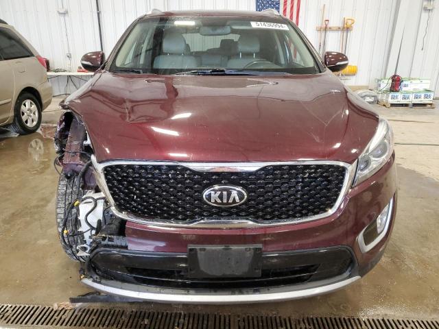 5XYPHDA50JG405036 - 2018 KIA SORENTO EX BURGUNDY photo 5