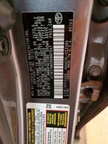 4T1G11AK5RU887047 - 2024 TOYOTA CAMRY SE NIGHT SHADE GRAY photo 13