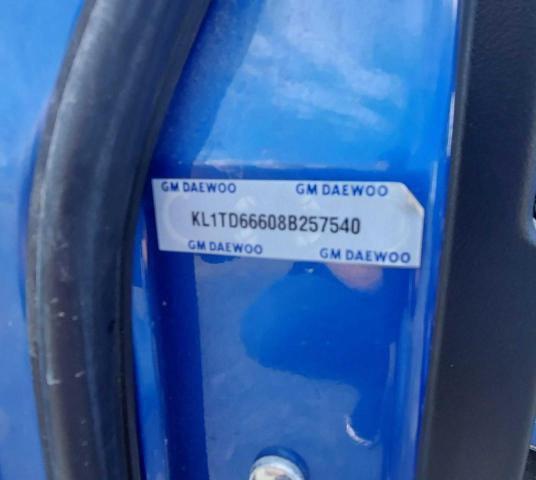 KL1TD66608B257540 - 2008 CHEVROLET AVEO BASE Mavi foto 10