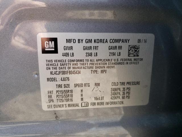 KL4CJFSBXFB045434 - 2015 BUICK ENCORE CONVENIENCE 灰色 照片 12