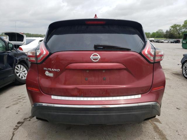 5N1AZ2MG1JN152186 - 2018 NISSAN MURANO S RED photo 6